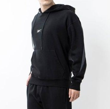 定価11,000円　新品　リーボック　裏起毛　 ベクター フリース フーディー HK4458　黒　メンズM_画像3