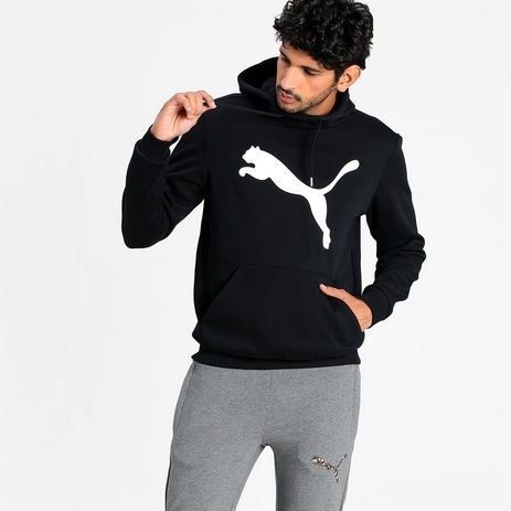 新品　プーマ　ビッグロゴ　裏起毛　スウェットジャケット　838258　黒　メンズS（USサイズ）_画像2