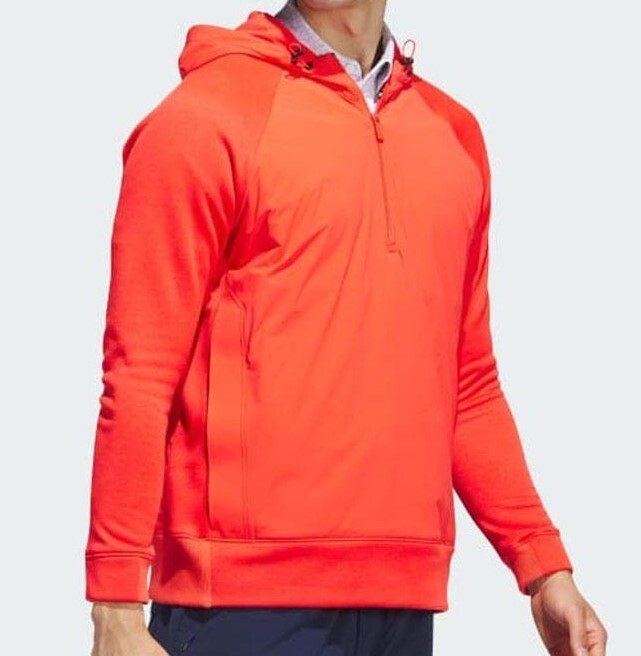 （アディ9）定価19,800円　未使用　アディダス　ゴルフ　中綿　裏起毛　ストレッチ　ハーフジップジャケット　IJ9654　メンズXL_画像3