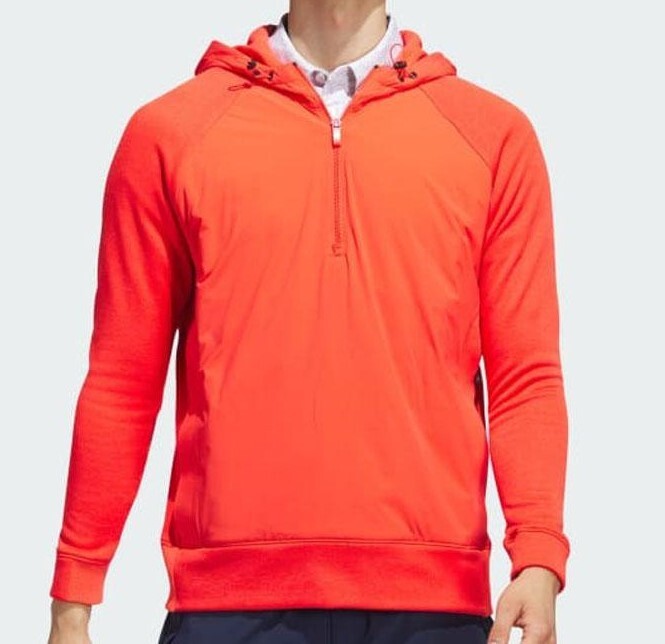 （アディ9）定価19,800円　未使用　アディダス　ゴルフ　中綿　裏起毛　ストレッチ　ハーフジップジャケット　IJ9654　メンズXL_画像8