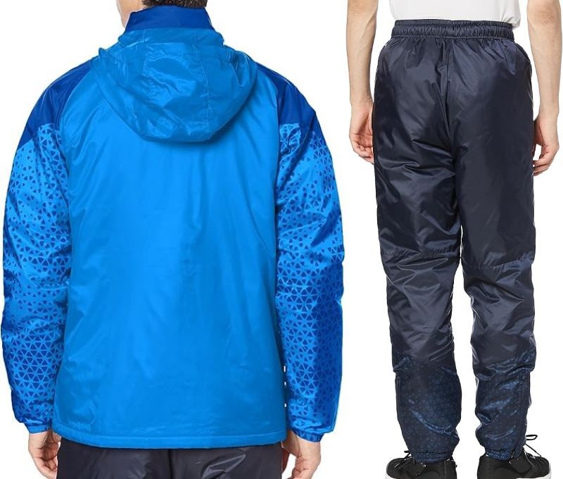 定価24,200円 未使用 プーマ 厚手 中綿 ウォーマー上下 ウィンドブレーカー 658814 青紺 メンズL_画像2