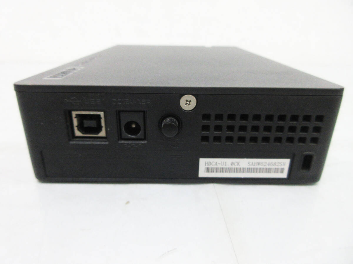 G9068●I・O DATA 外付けハードディスク HDD 1TB HDCA-U1.0CK●アイ・オー・データ●USBケーブル/ACアダプター USL124-1220付●通電確認済_画像6