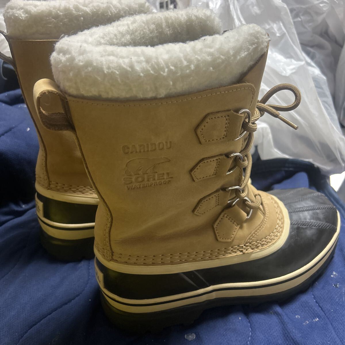 新品同様!1回のみ着用 防寒 防水!ソレル(SOREL)ブーツ カリブー Caribou Buff NL1005-280 24.5㎝定価24200円 スノーブーツ_画像3