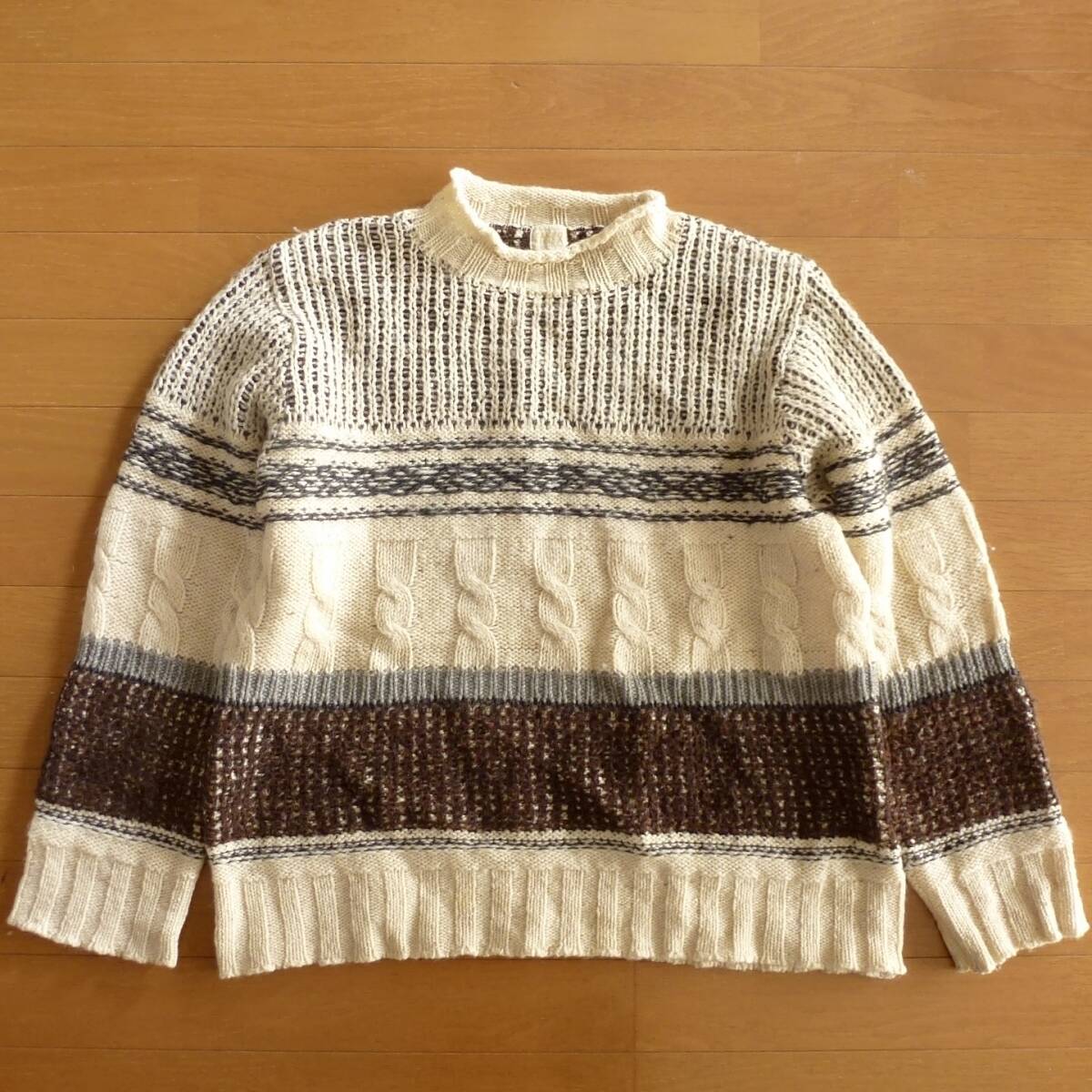 90s TAKEO KIKUCHI タケオキクチ ニット セーター ビンテージ Mサイズ相当 即決あり!_画像1
