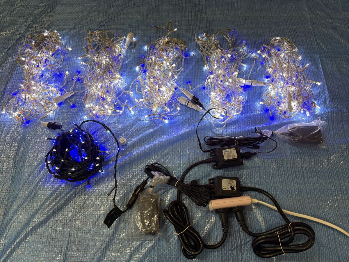 LED illumination tsulala лёд kru свет 96 лампочка ×5 распорка 100 лампочка синий белый голубой белый Tokyo low sok производство ka Sahara защита от дождя type наружный для 