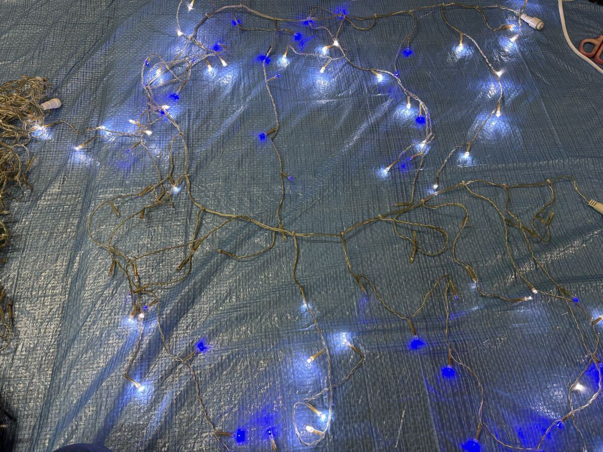 LED illumination tsulala лёд kru свет 96 лампочка ×5 распорка 100 лампочка синий белый голубой белый Tokyo low sok производство ka Sahara защита от дождя type наружный для 