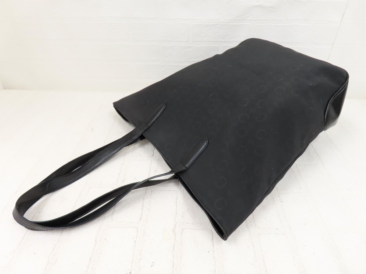 ◆美品◆CELINE セリーヌ◆Cマカダム◆PVC カーフ レザー 本革◆トート バッグ◆ブラック◆ロゴ型押し◆A4サイズ収納◆肩掛け◆A14121_画像4