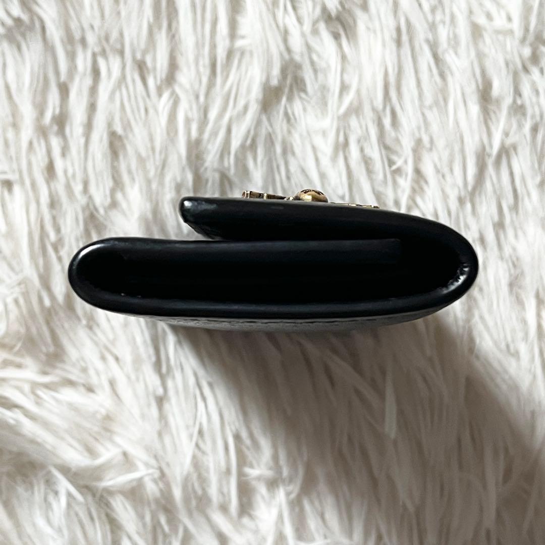 GUCCI чехол для ключей ani Мали e Be брелок для ключа черный пчела Gold