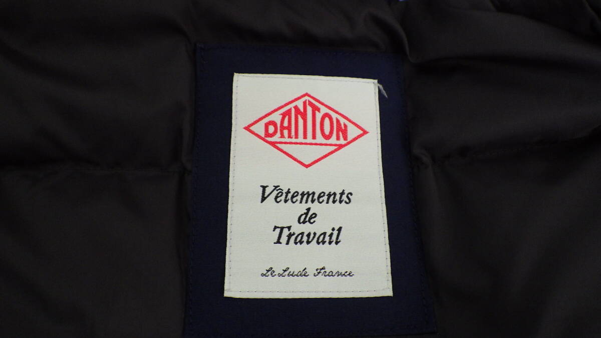 DANTON ダントン ロングダウン ジャケット ネイビー サイズ 40 JD-8634 15A-FA-002 【中古】_画像4