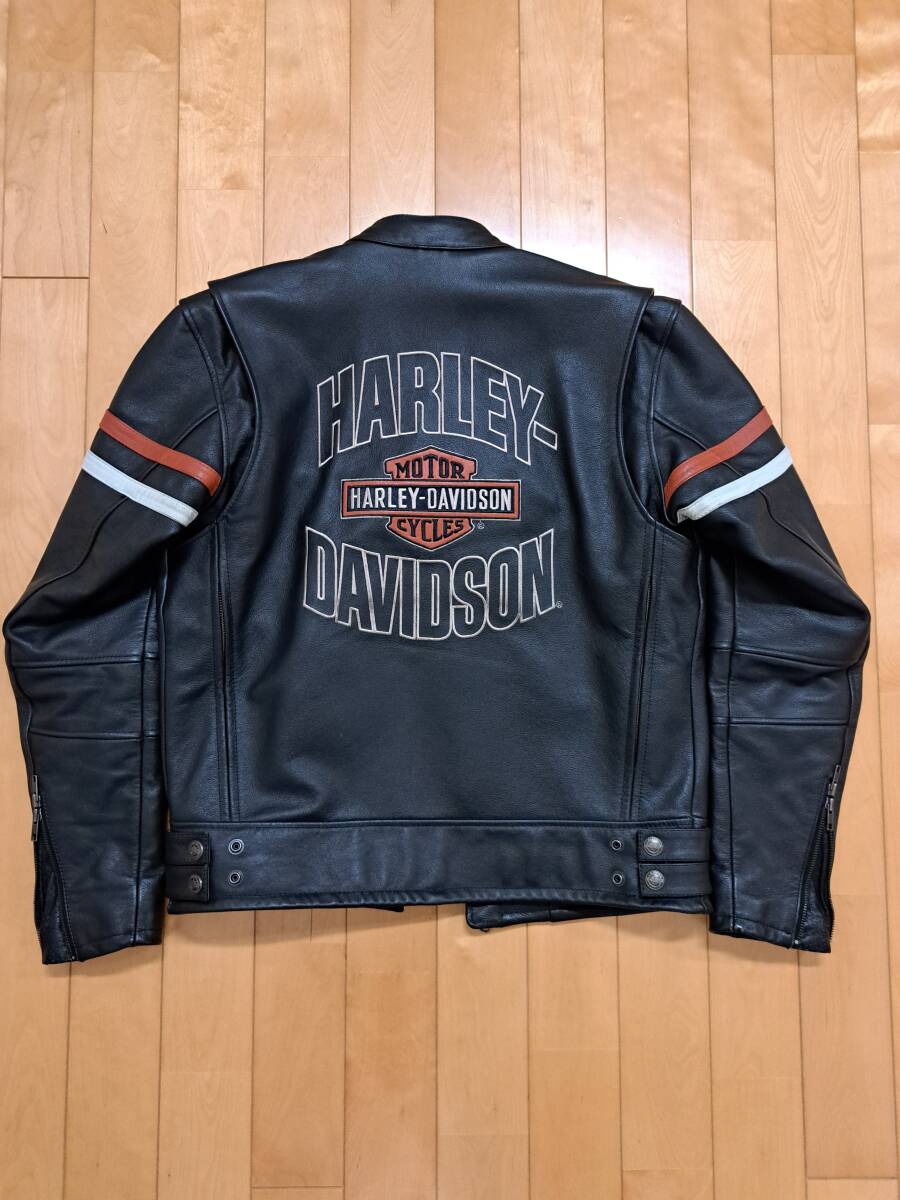 ★送料無料 ★訳あり ★HARLEY-DAVIDSON ハーレーダビッドソン 革ジャケット ★ブラック 表示サイズS(M相当)_画像2
