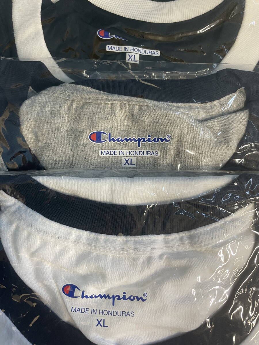 11-B79/5-100 【新品未使用未開封】QOFFEE×YABANINJA コラボTシャツ RIEHATA Champion ユニセックス XLサイズ 3色(WH/GY/BK)29枚セット_画像2