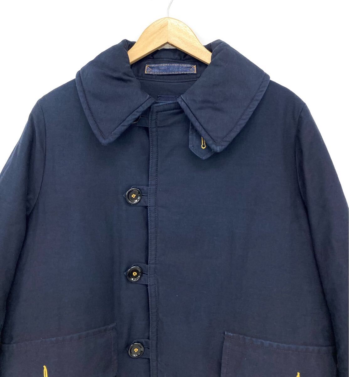 T11/071 メンズ インディゴ 藍染 45rpm フォーティファイブアールピーエム コート イヌイットコート アウター ネイビー_画像3