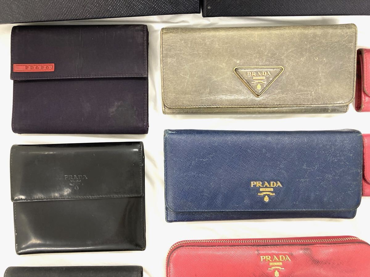 T11/129 PRADA Prada кошелек и т.п. комплект safia-no треугольник Logo кошелек чехол для ключей 