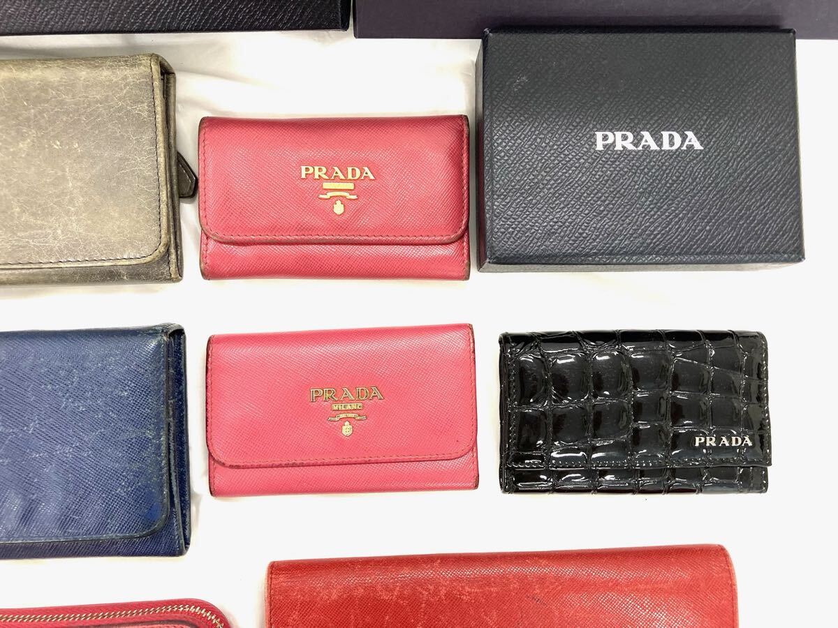 T11/129 PRADA Prada кошелек и т.п. комплект safia-no треугольник Logo кошелек чехол для ключей 