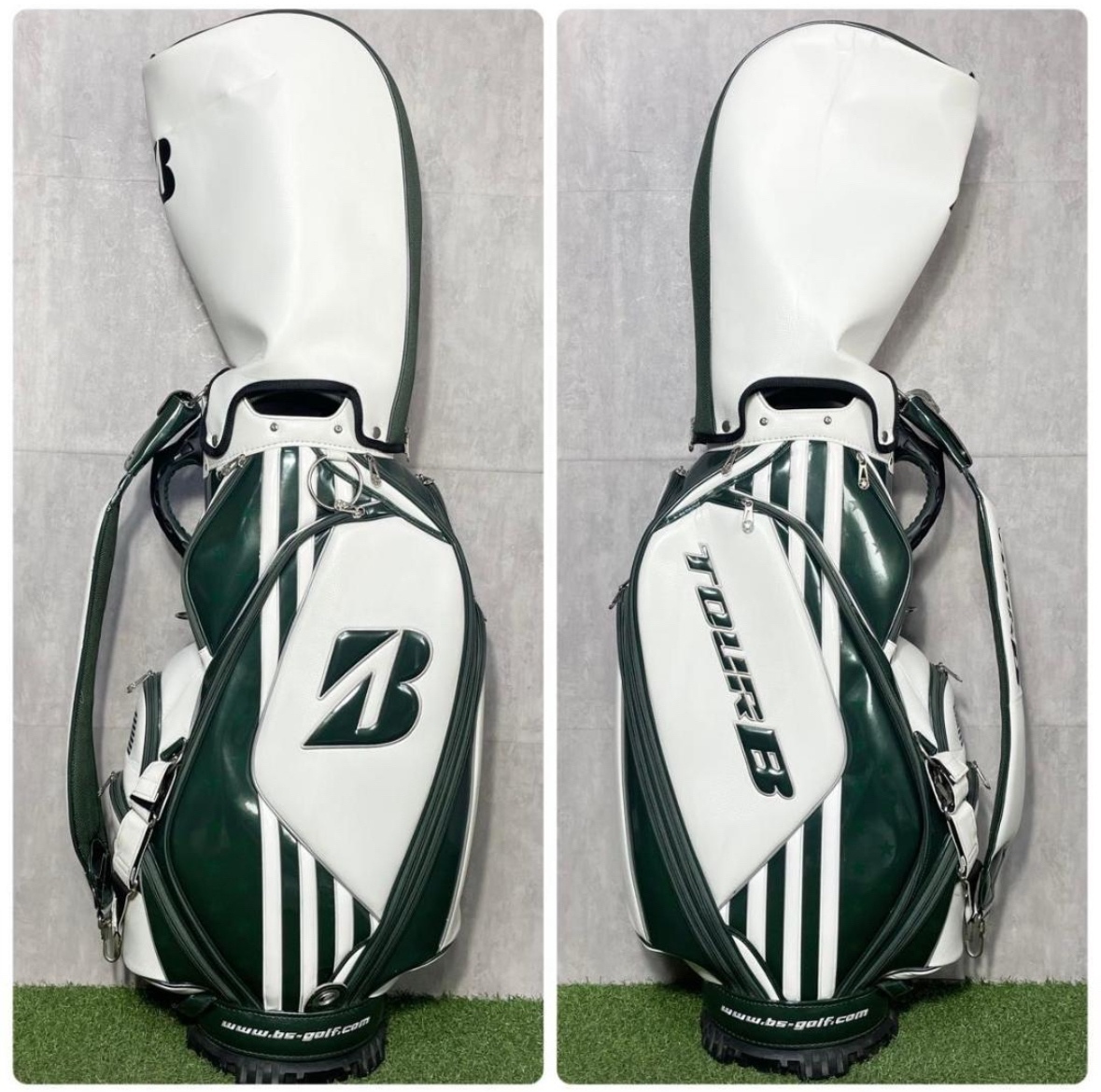 【激レア】BRIDGESTONE TOUR B ブリヂストン ツアーB メジャーコレクション キャディバッグ グリーン 3点式 大人気 希少 入手困難品_画像6