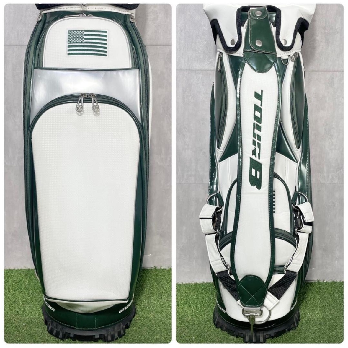 【激レア】BRIDGESTONE TOUR B ブリヂストン ツアーB メジャーコレクション キャディバッグ グリーン 3点式 大人気 希少 入手困難品_画像7