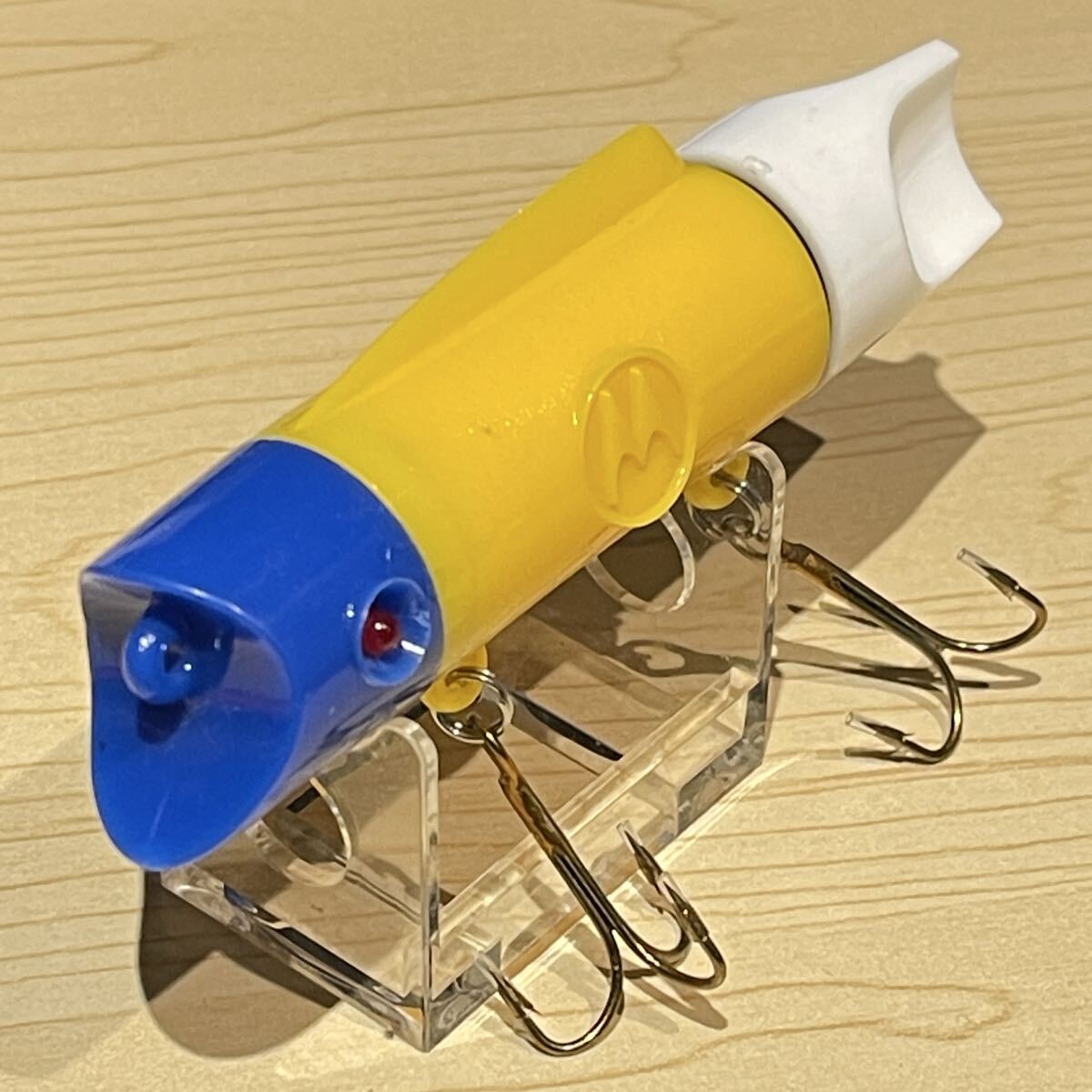 MOTOROLA Flashing LED Fishing Lure モトローラ 企業ノベルティールアー 黄 ( トイルアー B級ルアー オールドルアー トップウォーター_画像1