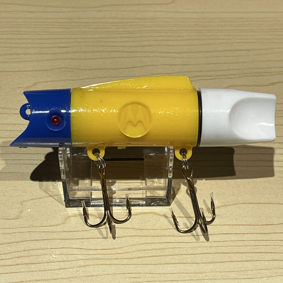 MOTOROLA Flashing LED Fishing Lure モトローラ 企業ノベルティールアー 黄 ( トイルアー B級ルアー オールドルアー トップウォーター_画像2