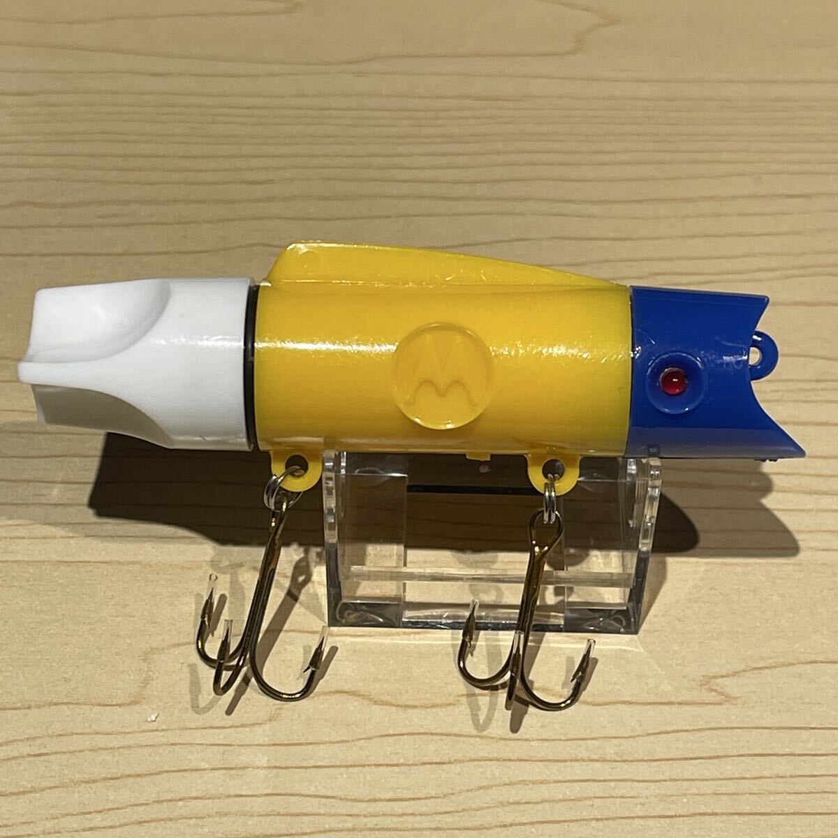 MOTOROLA Flashing LED Fishing Lure モトローラ 企業ノベルティールアー 黄 ( トイルアー B級ルアー オールドルアー トップウォーター_画像3