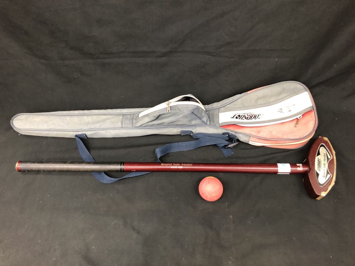 1104-208MKND3851 グラウンドゴルフ スポーツ用品 Round Sole Model GGG128 ケース ボール付_画像1