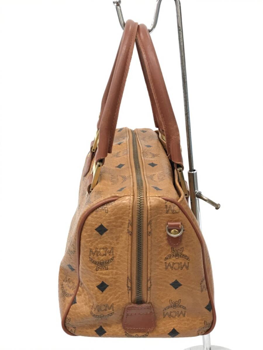 1104-109TYG3808 ハンドバッグ MCM 4703R ブラウン ショルダー 横約28.3×高さ約16×マチ約18.2cm_画像3