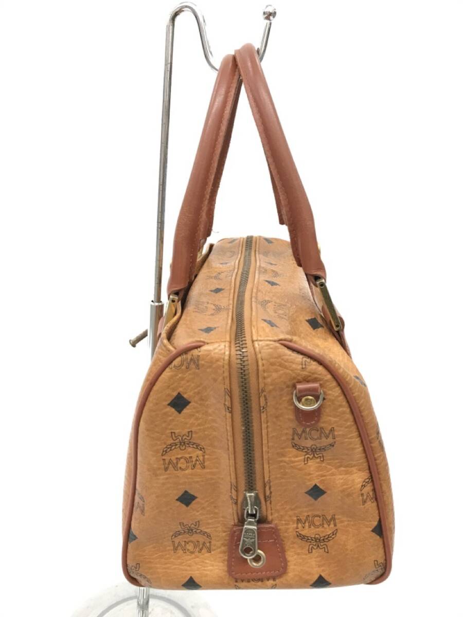 1104-109TYG3808 ハンドバッグ MCM 4703R ブラウン ショルダー 横約28.3×高さ約16×マチ約18.2cm_画像4