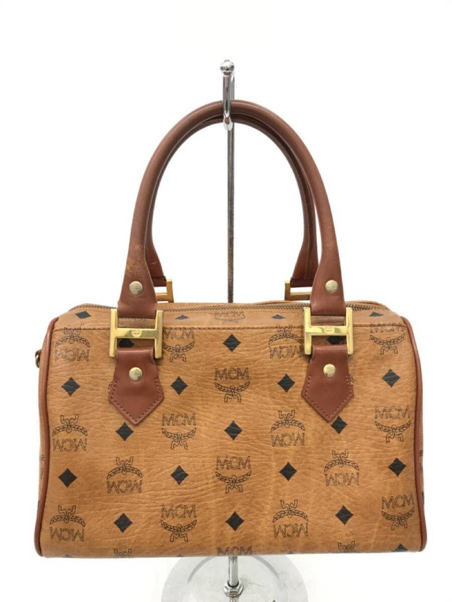 1104-109TYG3808 ハンドバッグ MCM 4703R ブラウン ショルダー 横約28.3×高さ約16×マチ約18.2cm_画像5