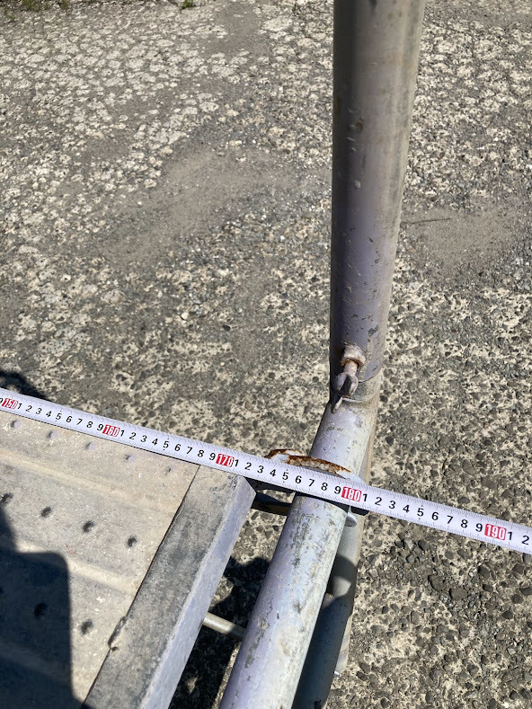 枠組足場組合せ商品　作業台　ステージ　高所作業　立ち馬　朝礼台　W1200　L1800　H900　手摺付き　宮城県_画像4