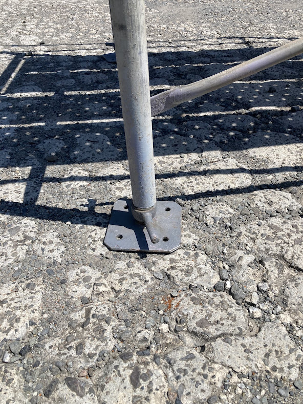 枠組足場組合せ商品　作業台　ステージ　高所作業　立ち馬　朝礼台　W1200　L1800　H900　手摺付き　宮城県_画像7