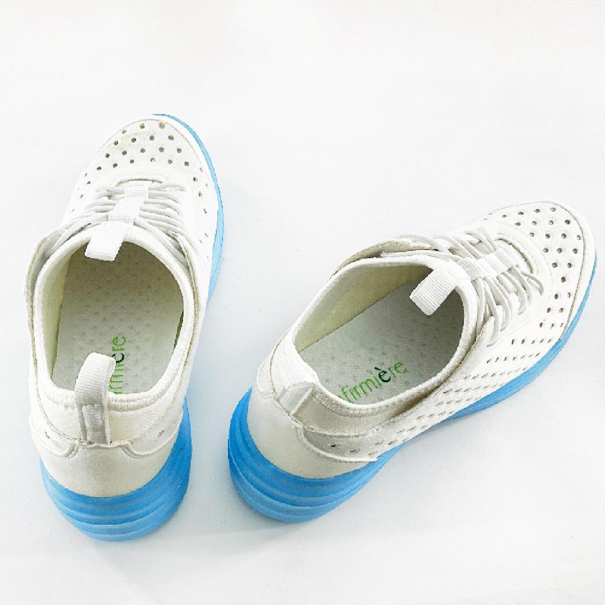 ヒールアップやわらかシューズ 看護師 介護士 23.0cm ホワイトxサックス_画像2