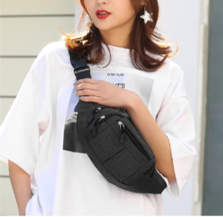 ウエストバッグ ポーチ ヒップ ショルダーバッグ ボディバッグ 黒 男女兼用 肩掛け 斜め掛け ブラック 大容量 軽量 バック 釣り バック_画像2