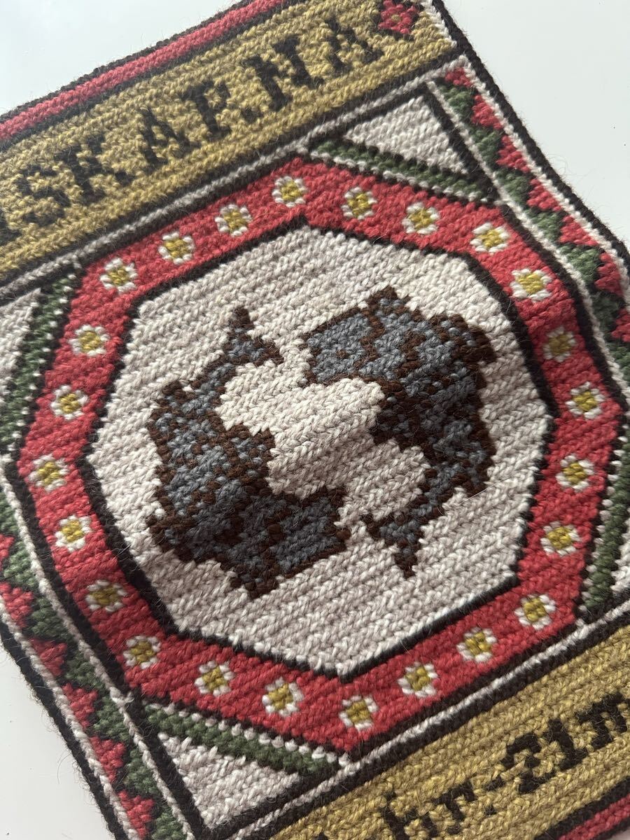 北欧雑貨!スウェーデン、ヴィンテージ、ハンドメイド刺繍タペストリー、壁掛け,北欧伝統刺繍 #2 ツヴィスト刺繍　うお座　星座　魚座_画像8