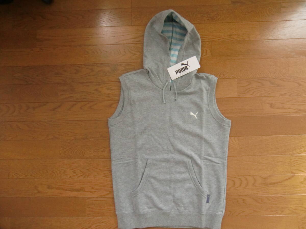 PUMA プーマ スウェット フード付きパーカー レディース　Ｌサイズ　ノースリーブ_画像1