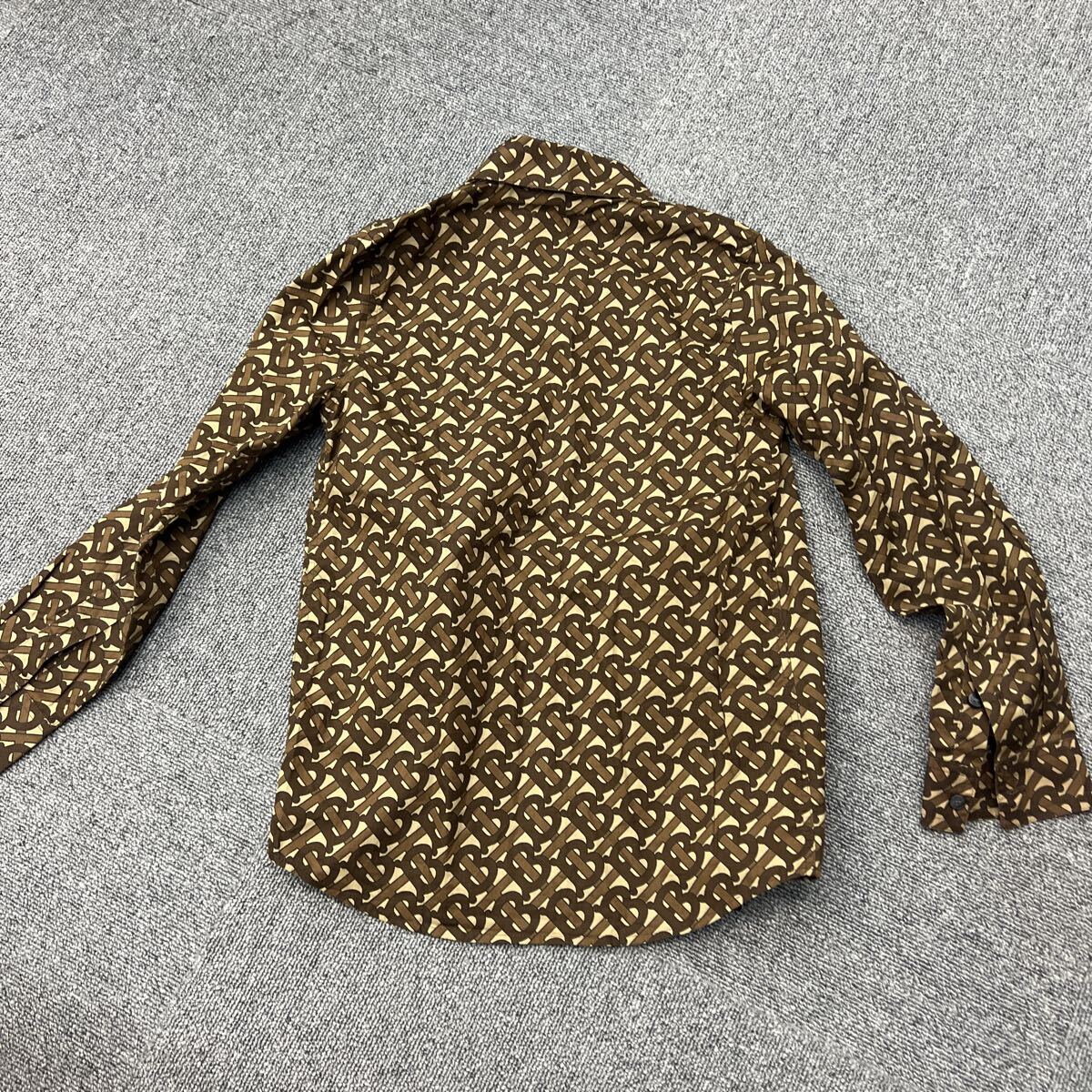 1000円スタート★SIZE:8Y 128cm★BURBERRY/バーバリー ロゴプリント シャツ_画像6