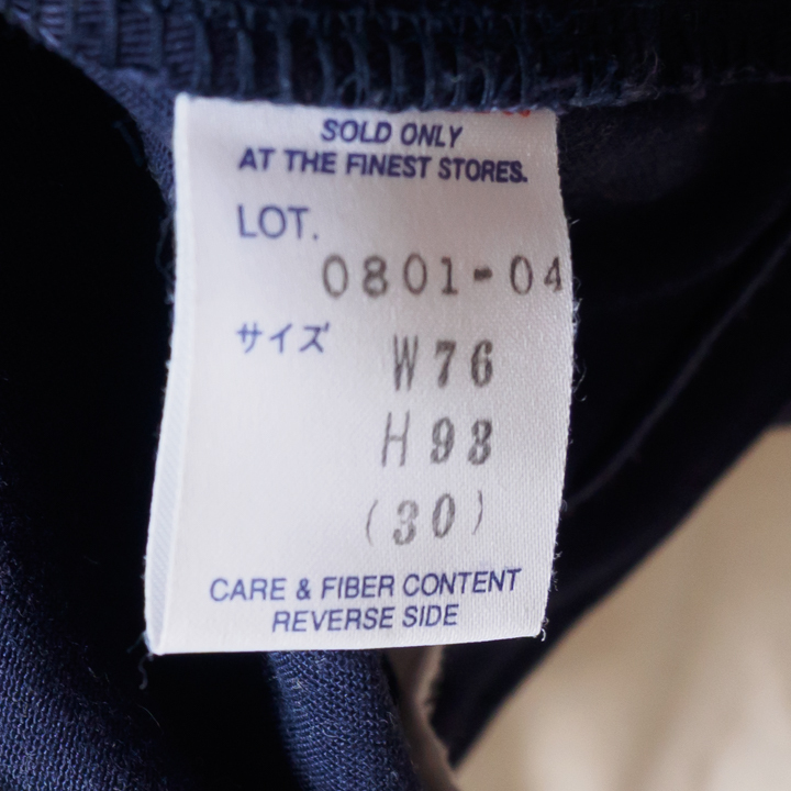 EDWIN BASIC チノパン ツータック ネイビー W76 綿・コットン100% 日本製_画像8