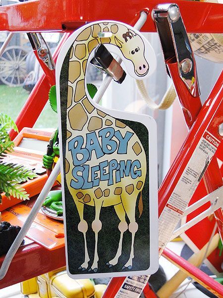 ベビースリーピング　ドアハンガー　（キリン）　アメリカン雑貨　アメリカ雑貨_画像1