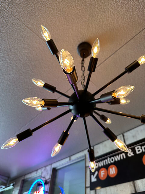 スプートニクランプ　16灯タイプ本体　LED球対応　（マットブラック）　※電球は別売です　■　アメリカン雑貨　アメリカ雑貨_画像3