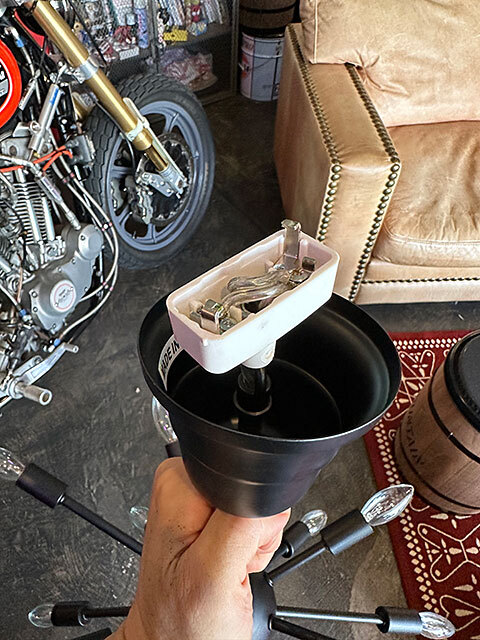 スプートニクランプ　16灯タイプ本体　LED球対応　（マットブラック）　※電球は別売です　■　アメリカン雑貨　アメリカ雑貨_画像8