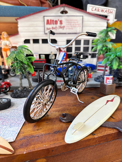  Surf beach cruiser жестяная пластина произведение искусства (L размер / черный ) # american смешанные товары America смешанные товары 
