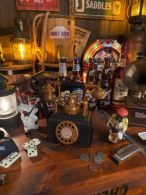  античный телефон жестяная пластина произведение искусства # american смешанные товары America смешанные товары 