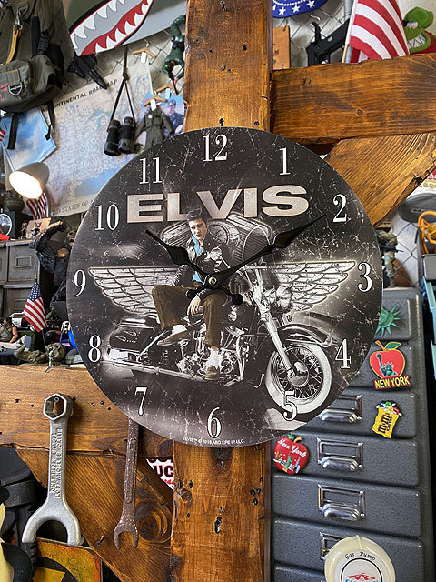 エルヴィス・プレスリー＆ハーレーダビッドソン　ウォールクロック ■ アメリカン雑貨 アメリカ雑貨 壁掛け時計_画像7