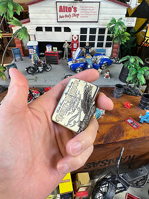 ハーレーダビッドソン　ゴージャス仕様　ジッポーライター　（ハーレーイーグル/サイドメタル/ニッケル＆真ちゅうコンビ）_画像5