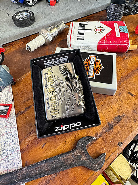ハーレーダビッドソン　ゴージャス仕様　ジッポーライター　（ハーレーイーグル/サイドメタル/ニッケル＆真ちゅうコンビ）_画像6