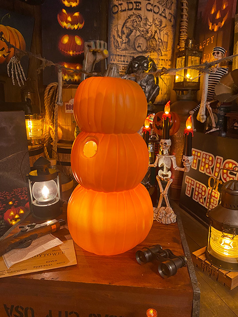 パンプキンランタン (トリプルフェイス) ハロウィン ジャック・オ・ランタン 3連ランタン ■ パーティー 飾り アメリカ雑貨_画像5