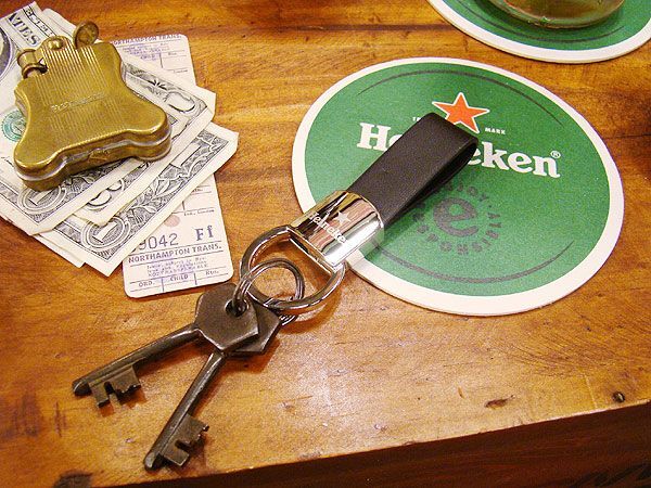 ハイネケン　フェイクレザーキーホルダー アメリカ雑貨 アメリカン雑貨_画像1