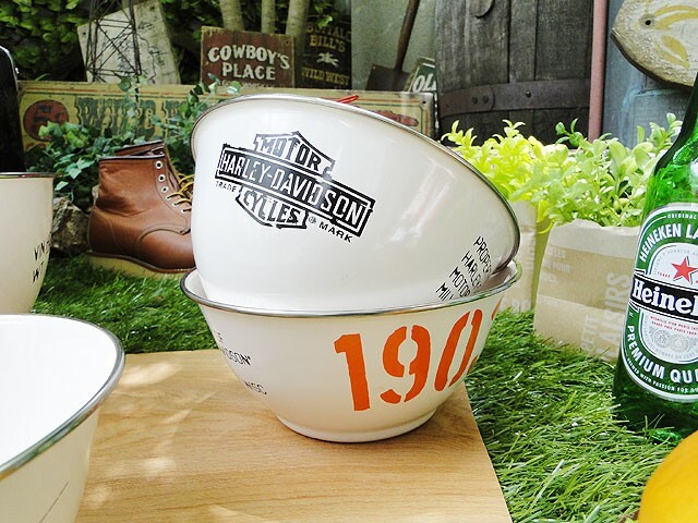 ハーレーダビッドソン 1903エナメルボウル 5Pセット アメリカ雑貨 アメリカン雑貨_画像4