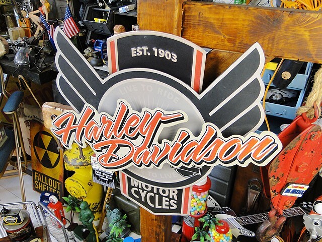 ハーレーダビッドソン 3Dメタルパブサイン ■ アメリカン雑貨 アメリカ雑貨 サインプレート_画像2