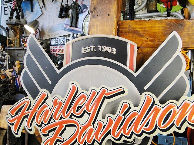 ハーレーダビッドソン 3Dメタルパブサイン ■ アメリカン雑貨 アメリカ雑貨 サインプレート_画像3