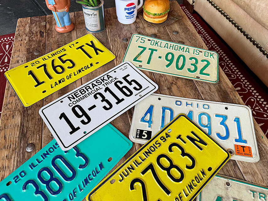  America USED номерная табличка цифра только дизайн ( Random cho стул / одиночный товар /1 листов ) номерной знак 