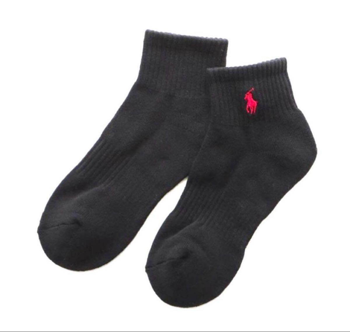 【新品未使用品】POLO RALPH LAUREN ポロ ラルフローレン 靴下 レディース 白 黒 グレー 3足セット 23〜25cm 送料無料 _画像4